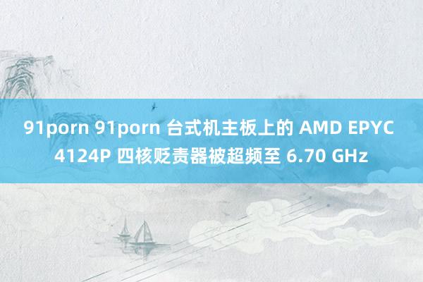   91porn 91porn 台式机主板上的 AMD EPYC 4124P 四核贬责器被超频至 6.70 GHz