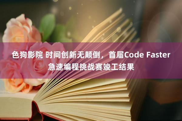 色狗影院 时间创新无颠倒，首届Code Faster急速编程