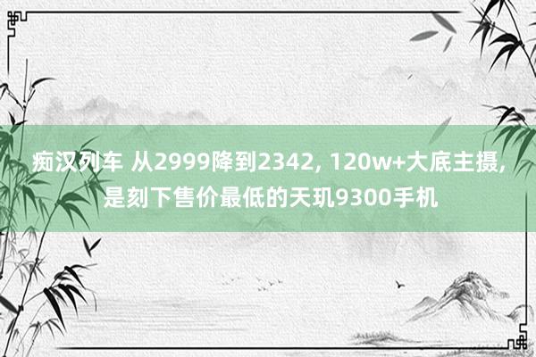   痴汉列车 从2999降到2342, 120w+大底主摄, 是刻下售价最低的天玑9300手机