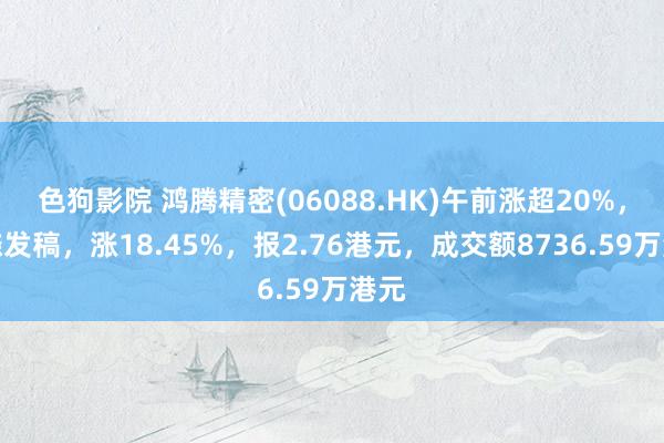   色狗影院 鸿腾精密(06088.HK)午前涨超20%，按捺发稿，涨18.45%，报2.76港元，成交额8736.59万港元