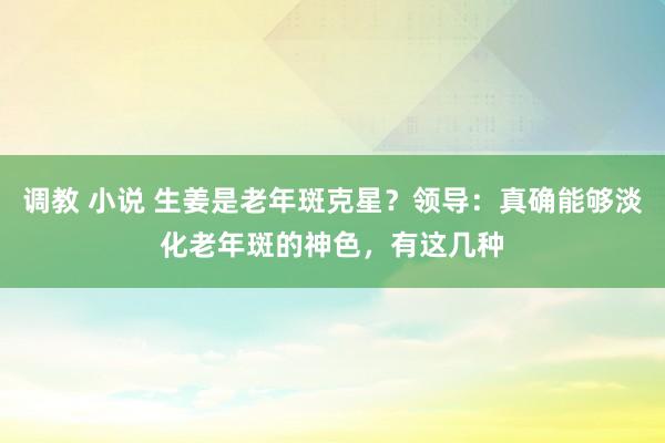   调教 小说 生姜是老年斑克星？领导：真确能够淡化老年斑的神色，有这几种