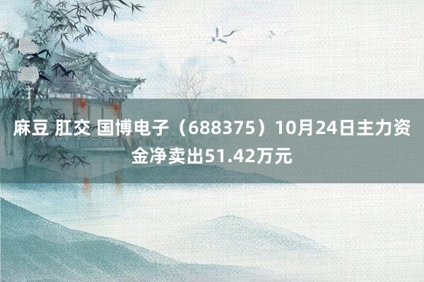 麻豆 肛交 国博电子（688375）10月24日主力资金净卖出51.42万元