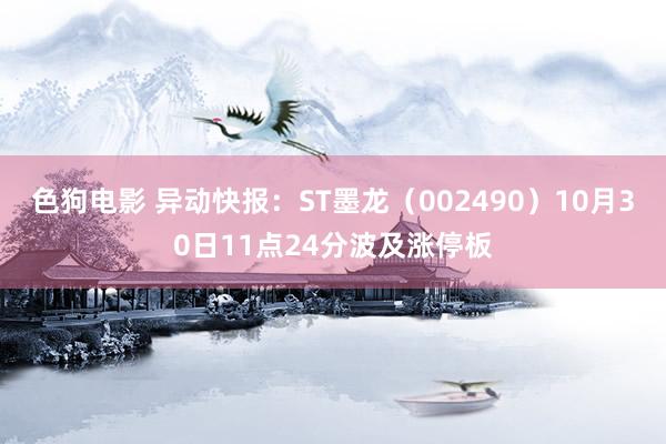 色狗电影 异动快报：ST墨龙（002490）10月30日11点24分波及涨停板