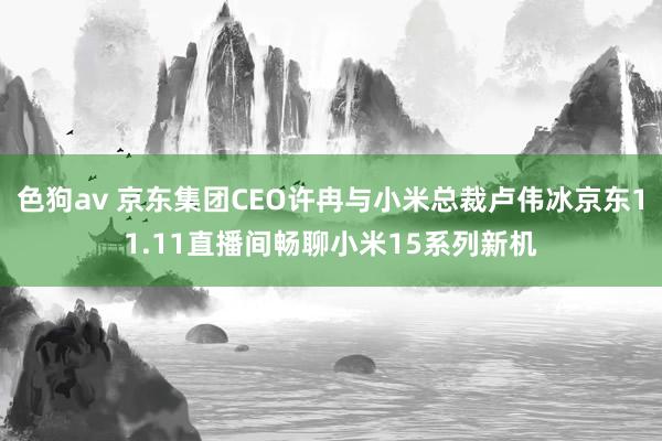   色狗av 京东集团CEO许冉与小米总裁卢伟冰京东11.11直播间畅聊小米15系列新机