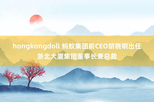 hongkongdoll 蚂蚁集团前CEO胡晓明出任浙北大厦集团董事长兼总裁