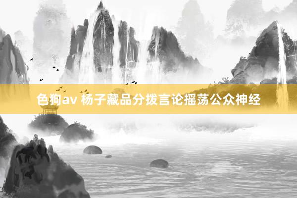 色狗av 杨子藏品分拨言论摇荡公众神经