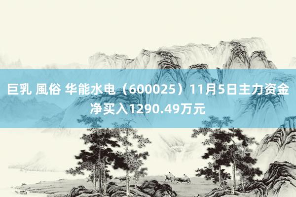 巨乳 風俗 华能水电（600025）11月5日主力资金净买入1290.49万元