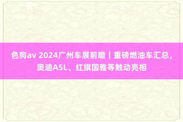 色狗av 2024广州车展前瞻｜重磅燃油车汇总，奥迪A5L、