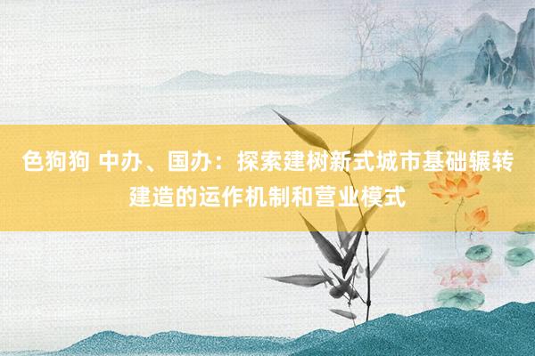 色狗狗 中办、国办：探索建树新式城市基础辗转建造的运作机制和营业模式