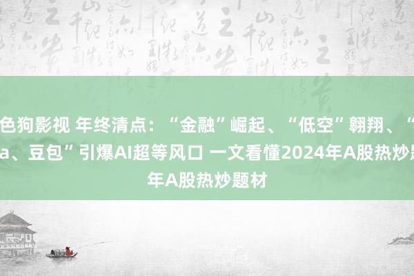 色狗影视 年终清点：“金融”崛起、“低空”翱翔、“Sora、豆包”引爆AI超等风口 一文看懂2024年A股热炒题材