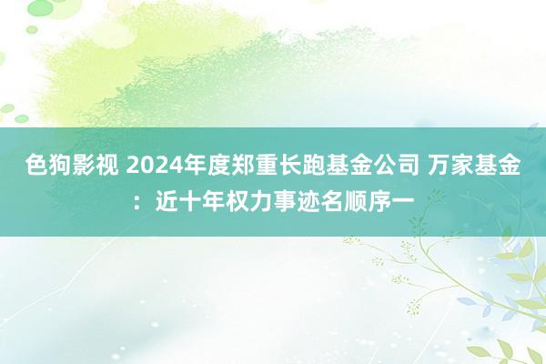 色狗影视 2024年度郑重长跑基金公司 万家基金：近十年权力