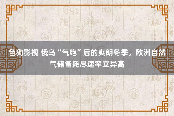 色狗影视 俄乌“气绝”后的爽朗冬季，欧洲自然气储备耗尽速率立