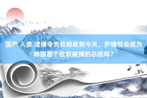 国产 人兽 逮捕令灵验期就到今天，尹锡悦会成为韩国首个在职被