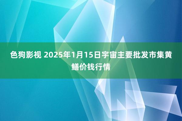 色狗影视 2025年1月15日宇宙主要批发市集黄鳝价钱行情