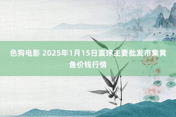 色狗电影 2025年1月15日寰球主要批发市集黄鱼价钱行情