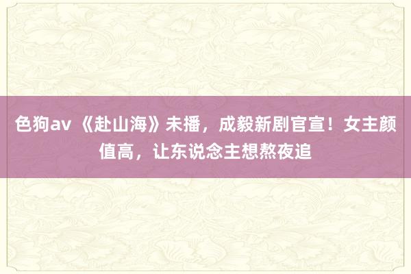 色狗av 《赴山海》未播，成毅新剧官宣！女主颜值高，让东说念